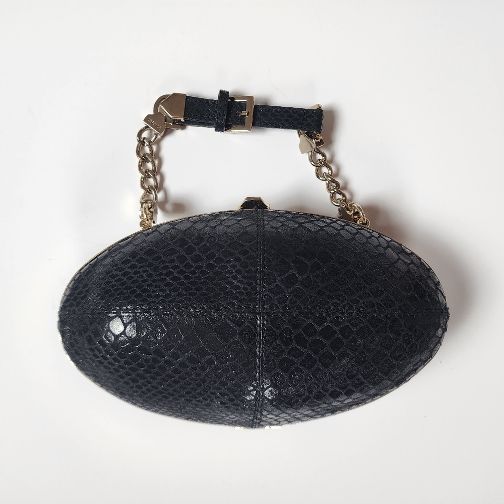 Vintage Versace Profumi black and gold mini pouch